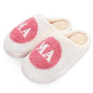 lot 4008 image: Etomiel Fun Cute Mama Slippers, Cute Cozy Mama Bear Slipper, Soft Plush Memory Foam Slip On Slippers House Slippers for Home Kitchen Bedroom Winter, Womens Gifts for Mom