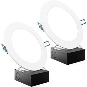 lot 4020 image: Sunco Recessed Lighting 6 Inch LED, Canless Ceiling Lights Slim with Junction Box, 850 LM, 14W (100W Equivalent), 5000K Daylight, Dimmable, Wafer Thin, 50000 Lifetime Hours ETL 1 pack