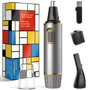 lot 4036 image: Areyzin 2-in-1 Nose and Ear Facial Hair Trimmer - Professional, Painless, Wet and Dry Use, Stainless Steel Blades