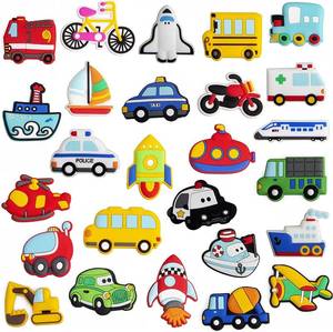 lot 4408 image: WISESTAR 26PCS Transports Rubber Fridge Magnets for Kids- Aircraft, Boat, Vehicle, Car Refrigerator Magnet for Whiteboard - Educational Toy Tool School Prize Birthday Gift- Kids Over 3 Years