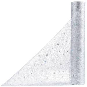 lot 4457 image: OSVINO Silver Metallic Table Runner 11Inch x 33Feet Glitter Sequin Mesh Table Runner Roll Sparkle Foil Thin Table Decor Centerpiece for Wedding Bridal Shower Baby Shower Birthday Party