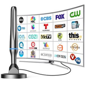 lot 4473 image: Digital TV Antenna for Smart Tv Indoor, 360 Reception Digital HDTV Antenna for Local Channels, Supports 1080P and 4K, Strong Magnetic Base -All TV