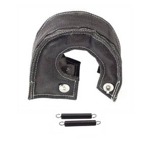 lot 4474 image: SUPERFASTRACING Black Turbo Turbocharger Heat Shield Blanket Fit T3 T25 T28 GT25 GT35 Turbo with Locking Springs