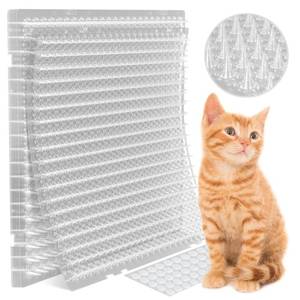 lot 5825 image: Petfolio 12 Pack Scat Mat for Cats - 16 x 13 Inch Cat Spike Mat with 1 Inch Spike is A Perfect Pet Training Mat Device for Cat Repellent Indoor and Outdoor to Deter Cats and Other Animals for All Seasons