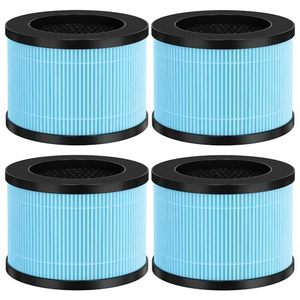 lot 5837 image: 4 Pack MK01 MK06 Air Filter Replacement Compatible With AROEVE MK01 and MK06 ToLife TZ-K1  Kloudi DH-JH01 Air-Purifiers, 4-in-1 High-Efficiency H13 HEPA, Standard Version, Blue
