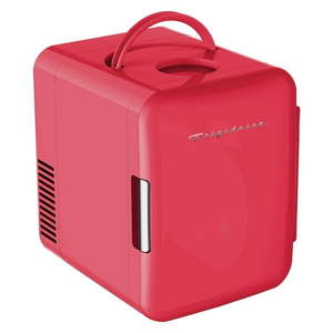 lot 5847 image: Frigidaire EFMIS139-RED 6-Can 48-Watt Compact Mini Retro Portable Beverage Refrigerator (Red)