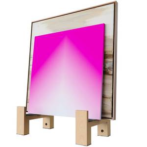 lot 5861 image: UNZERO Wooden Art Canvas Holder, Wall-Mounted Painting Storage Rack with Non-Slip Pads, Protects Artwork, Canvas Board from Floor Stain, Ideal for Studios, Galleries, Artist Workshops