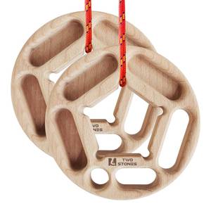lot 5864 image: TWO STONES Portable Hangboard Rock Climbing, Pull Up Rings as Portable Rock Climbing Training Board with Pockets and Edges for Rock Climbers