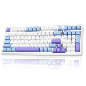 lot 5874 image: AULA F99 Wireless Mechanical Keyboard,Tri-Mode BT5.02.4GHzUSB-C Hot Swappable Custom Keyboard,Pre-lubed Linear Switches,Gasket Structure,RGB Backlit Gaming Keyboard for PCTabletXboxPS4PS5 - Retail $79.03