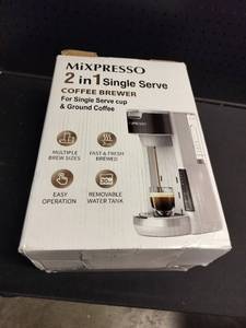 lot 5881 image: Mixpresso 2-in-1 Single Serve Coffee Brewer
