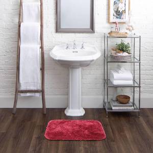 lot 6166 image: Mohawk Home Goliath Machine Washable Bath Mat 17in x 24in Berry