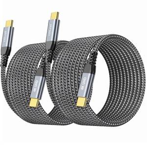 lot 6169 image: 4K USB-C Monitor Cable 10FT, 2-Pack, UHD USB C Video Cable, 10Gbps Data and 100W PD Charging, HDR Type C Display Cord for DellLG, ARZOPAMNNKYY Portable Monitor, External Second Screen Extender