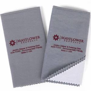lot 6178 image: Pro Size Polishing Cloth Set of 2 Large Cleaning Cloths Pure Cotton Made in USA for Gold Silver and Platinum Jewelry Coins Watch, Silverware 11 x 14 inches each Tarnish Remover Keeps Jewelry Shining