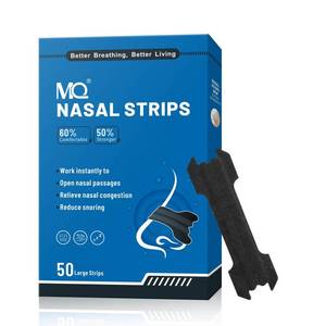 lot 6181 image: MQ 50ct Nasal Strips for Snoring Black Nose Strips for Breathing Extra Strength Snore Strips to Open Nasal Passages, Relieve Nasal Congestion