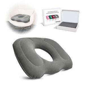 lot 6203 image: Inflatable Donut Pillow,Hemorrhoid Cushion- Excellent for Tailbone, Prostate, Sciatica, Bed sores, Postpartum Pregnancy, Post-Surgical Pain-Orthopedic Firm seat Cushion for Home, Office or car (gray)