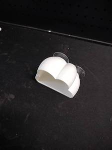 lot 6205 image: White Plastic Cable Management Clip with Adhesive