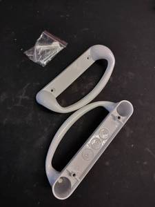 lot 6217 image: White Refrigerator Door Handle Assembly with Hardware