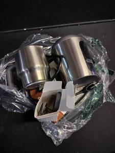 lot 6241 image: Stainless Steel Electric Coffee Warmer Set with Mugs