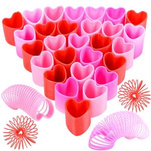 lot 6246 image: FOIMAS 30pcs Valentines Day Party Favor Spring Coil Toy Heart Coil Spring Fidget Stress Toy for Valentines Day Gift Exchange Classroom Game Prize