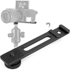 lot 6262 image: ChromLives Cold Shoe Bracket Extension Bar, Hot Shoe Extension, Microphone Mount with 14 Tripod Screw Compatible with Mirrorless Camera Vlogging Sony A6400 6300 6500 6000 Zhiyun 4 DJI Osmo Pocket