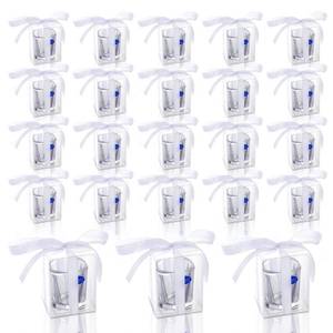 lot 6458 image: 20 Pieces Shot Glass Gift Box Shot Glass Bags for Gifting (Shot Glass Not Included) Shot Glass Favor Bags for Gifting Wedding Favor Boxes Can Hold 2.2 oz Shot Glass for Wedding Party Baby Shower