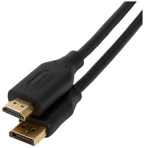 lot 6460 image: Amazon Basics DisplayPort to HDMI Display Cable, Uni-Directional, 4k30Hz, 1920x1200, 1080p, Gold-Plated Plugs, 10 Foot, Black