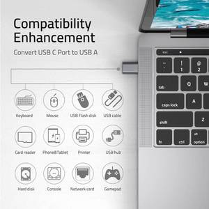 lot 6461 image: Syntech USB C to USB Adapter Pack of 1 USB C Male to USB 3.0 Female Adapter Compatible with MacBook Pro Air 2024, Microsoft Surface, iPad,Samsung Notebook, Dell XPS and More Type C Devices,Space Grey