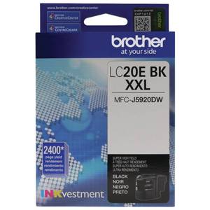 lot 6476 image: Brother LC20EBK Super High Yield Black Ink Cartridge