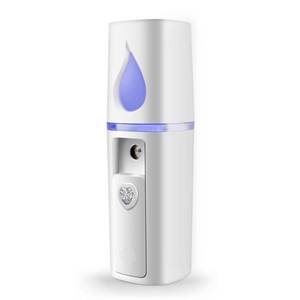 lot 6483 image: Portable Nano Facial Mister Mini Facial Steamer Atomization Eyelash Extensions with Mirror and 20ml Visual Water Tank (White)