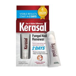 lot 6497 image: Kerasal Nail Renewal, Restores Appearance of Discolored or Damaged Nails, 0.33 fl oz (Packaging May Vary)