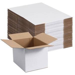 lot 7709 image: SPEPLA 40 Pack Small Shipping Boxes 8x6x6 Inches, White Corrugated Cardboard Mailing Boxes for Shipping Packing Small Business