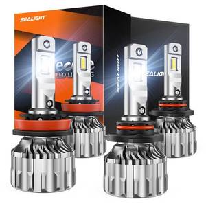 lot 8354 image: SEALIGHT H11H9H8 9005HB3 Bulbs Combo, 66000LM 6500K Cool White Light Super Bright H11 9005 Fog Bulbs Combo with 15000RPM Cooling Fan, 5 Min Plug-N-Play, Driving Fog Spot Light, Pack of 4