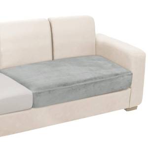 lot 8373 image: NAISI Couch Cushion Covers 1 Piece Velvet Stretch Loveseat Cover or 2 Seat Sofa Cover Soft Individual Couch Covers for Sectional Sofa(1 PC for 2-Seat Cushion or Loveseat,Light Grey)