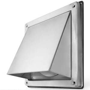 lot 8388 image: calimaero� HWG 5in Dryer Vent Cover for Walls - Cowled External Extractor Fan Vent Cover - Robust and Weatherproof Stainless Steel - Fits Only with Metal Pipes Dryer Vent Cover Outdoor
