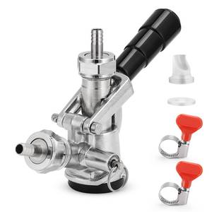 lot 8405 image: Keg Coupler 304 Stainless Steel Probe Sankey Keg Coupler D System Keg Tap for Kegerator 516 Barbs G58 Nuts US Sanke D Beer Coupler Beer Keg Coupler D Coupler Keg Tap for Beer