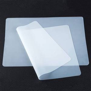 lot 8421 image: PABUSIOR Large Silicone Mat for Crafts - Heat Resistant, Non-Slip, 19.729.5In, Translucent Silicone Liner for Jewelry, Epoxy Resin, Glitter Slime, Manicure, DIY Sheet (2Pack)