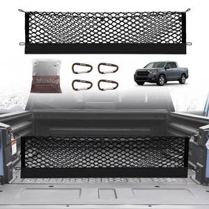 lot 8423 image: Muslogy Truck Bed Cargo Net Compatible with Honda Ridgeline 2017-2024 2025 Accessories Storage Organizer Pickup Truck Bed Envelope Style Cargo Net with Heavy Duty Carabiners