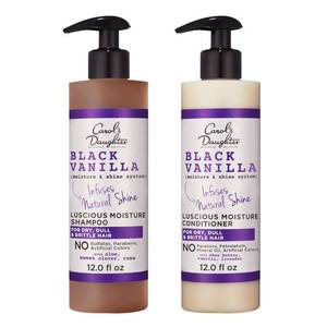 lot 8457 image: Carols Daughter Black Vanilla Sulfate Free Shampoo and Conditioner Set for Curly, Wavy or Natural Hair, Moisturizing Hair Care for Dry, Damaged Split Ends, 1 Kit