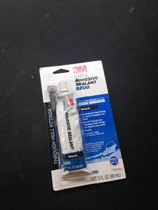 lot 12275 image: 3M Marine Adhesive Sealant 5200 Black 3oz Tube
