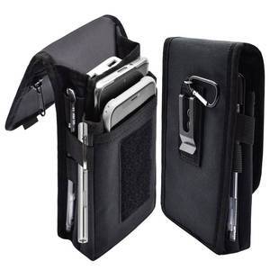 lot 12280 image: KATOLK Dual Phone Holster,Belt Phone Pouch, Large Smartphone Pouch Cell Phone Holder, Multi-Purpose Tactical Phone Pouch, Cell Phone Holder for Work, Hiking, Camping, Barbecue, Rescue (Black, XL)