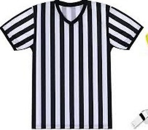 lot 6239 image: Striped V-Neck T-Shirt Size L 8 Pack With Whistles (stock image is an approximate)