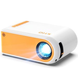 lot 8361 image: KHQ Mini Projector, Upgraded Portable Projector Support 1080P 170 Mini HD Movie Projector, Outdoor Projector with Stylish Streamlined Design, Compatible with Phone Tablet Laptop TV Stick PS4 Etc