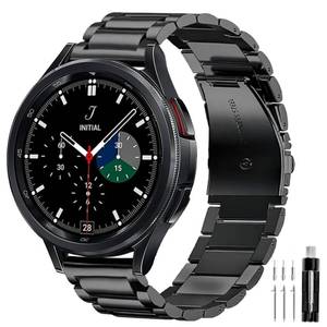 lot 8368 image: Compatible with Samsung Galaxy Watch 7 6 5 4 FE Band Pro Classic Active 2 40mm 44mm 43mm 47mm 45mm 42mm 46mm 20mm Galaxy Watch 3 Band 41mm Men Women Metal Elegant Casual Business Stainless Steel