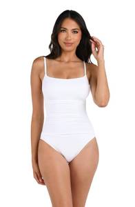 lot 8379 image: La Blanca Womens Standard Island Goddess Lingerie One Piece Swimsuit, White, 10