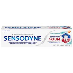 lot 8389 image: Sensodyne Gum Sensitive Toothpaste Unflavored 3.4 Oz for Adults