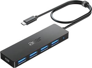lot 8402 image: Acer USB C Hub 4 Ports, Multiple USB 3.0 Hub, USBC Splitter for Laptop with TypeC Power Port, Extender for Type C Port Laptop, PC, Desktop and More (2ft)
