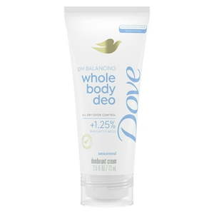 lot 8429 image: Dove Whole Body Deo pH Balancing Deodorant Cream for Women Unscented Aluminum Free 2.5 oz