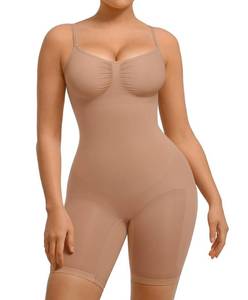 lot 8430 image: FeelinGirl Shapewear Bodysuit for Women Faja Tummy Control Shaper Seamless Butt Lifter Thigh Slimmer Body Shaper Mocha Brown XSS