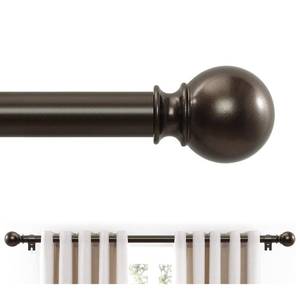 lot 8432 image: Bronze Curtain Rods 66 to 120 Inches(5.5-10 Feet),58 inch Splicing Drapery Rods,Small Curtain Rods Set,Size 36-120,Bronze