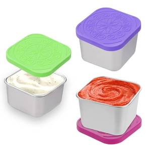 lot 8465 image: 3Pack Salad Dressing Container To Go, 3.1oz90ml Salad Dressing Containers, Stainless Steel Small Condiment Containers with Lids, Reusable Leakproof Sauce Cups Set for Lunch Box, Picnic and Travel